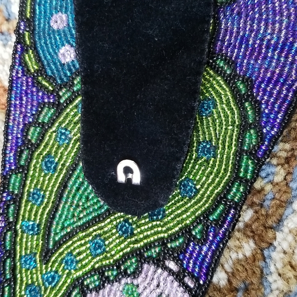 Vintage Hand Beaded Adjustable Belt - Picture 7 of 17